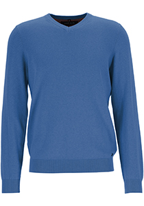 MARVELIS modern fit trui katoen, V-hals, jeansblauw