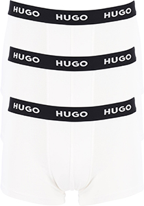 HUGO trunks (3-pack), heren boxers kort, wit