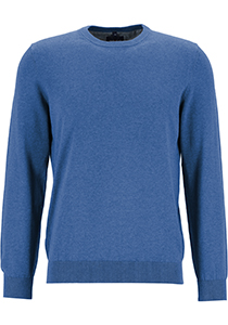 MARVELIS modern fit trui katoen, O-hals, jeansblauw