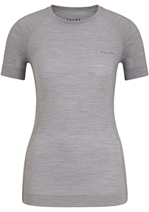 FALKE dames T-shirt Wool-Tech Light, thermoshirt, grijs (grey-heather)