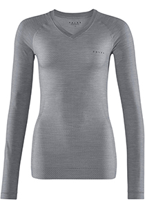 FALKE dames lange mouw shirt Wool-Tech Light, thermoshirt, grijs (grey-heather)