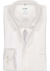 OLYMP Tendenz modern fit overhemd, wit button-down