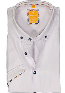 Redmond modern fit overhemd, korte mouw, Oxford, wit