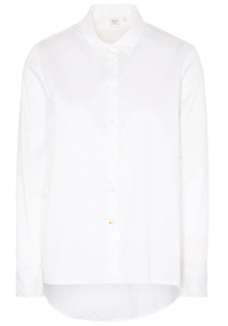 ETERNA 1863 dames blouse A-lijn, twill satijnbinding, wit