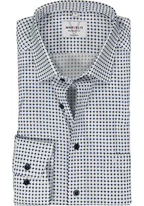MARVELIS modern fit overhemd, mouwlengte 7, popeline, lichtblauw dessin