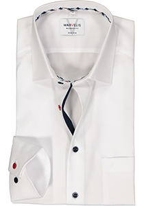 MARVELIS modern fit overhemd, mouwlengte 7, popeline, wit