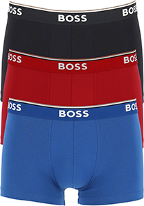 HUGO BOSS Power trunks (3-pack), heren boxers kort, rood, kobalt, zwart