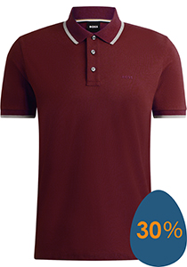 BOSS Parlay regular fit polo, pique, rood