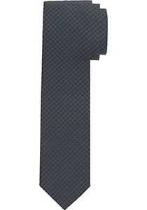 OLYMP smalle stropdas, olijfgroen dessin