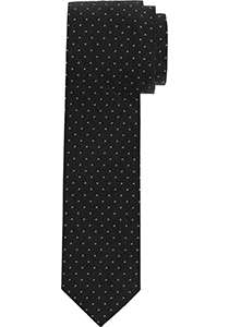 OLYMP smalle stropdas, zwart dessin