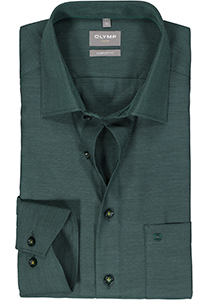 OLYMP comfort fit overhemd, structuur, groen