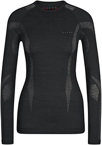FALKE dames lange mouw shirt Wool-Tech, thermoshirt, zwart (black)