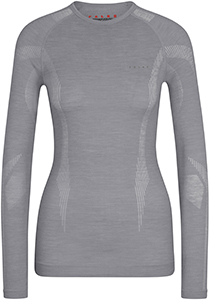 FALKE dames lange mouw shirt Wool-Tech, thermoshirt, grijs (grey-heather)