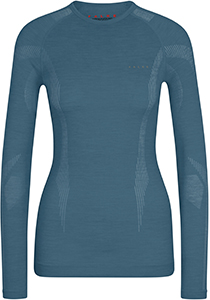 FALKE dames lange mouw shirt Wool-Tech, thermoshirt, blauw (capitain)