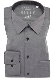 ETERNA comfort fit overhemd, twill, grijs (contrast)
