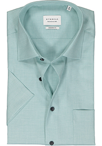 ETERNA modern fit overhemd korte mouw, twill, groen