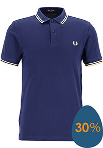 Fred Perry M3600 polo twin tipped shirt, pique, French Navy / Ice Cream