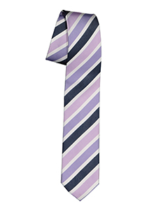Pelucio stropdas, blauw met paarse streep