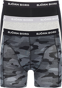 Bjorn Borg boxershorts Essential (3-pack), heren boxers normale lengte, zwart Black beauty