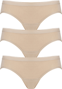TEN CATE Basic women bikini slips (3-pack), dames slips lage taille, huidskleur