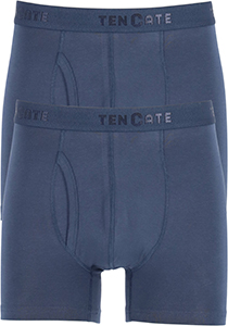TEN CATE Basics men classic shorts met gulp (2-pack), heren boxers normale lengte, blauw
