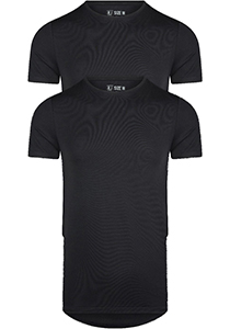 RJ Bodywear Good Life Lisbon T-shirt (2-pack), heren T-shirt met O-hals, zwart