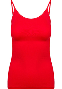 RJ Bodywear Pure Color dames spaghetti top (1-pack), rood