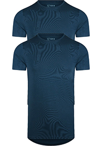 RJ Bodywear Good Life Lisbon T-shirt (2-pack), heren T-shirt met O-hals, donkerblauw