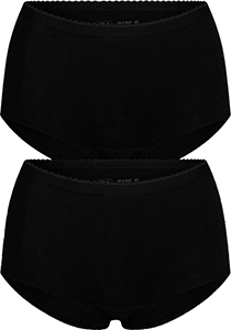 RJ Bodywear Everyday dames Middelburg short (2-pack), zwart