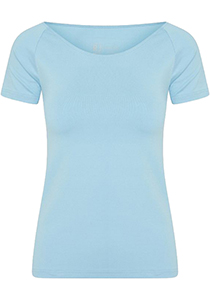 RJ Bodywear Pure Color dames T-shirt (1-pack), lichtblauw