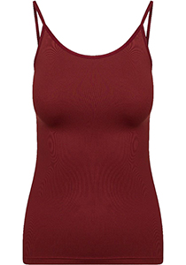 RJ Bodywear Pure Color dames spaghetti top (1-pack), port