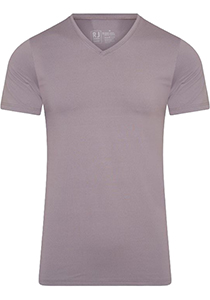 RJ Bodywear Pure Color T-shirt (1-pack), heren T-shirt met V-hals, taupe