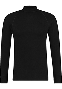 RJ Bodywear Thermo stays fresh thermoshirt (1-pack), heren thermoshirt met opstaande boord, zwart