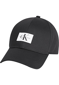 Calvin Klein pet, monologo woven cap, zwart