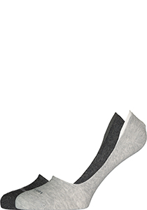 Calvin Klein Luca herensokken (2-pack), onzichtbare sneakersokken, antraciet en grijs