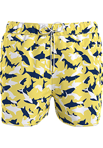 Tommy Hilfiger Short Drawstring swimshort, heren zwembroek, geel dessin
