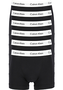 Actie 6-pack: Calvin Klein trunks, heren boxers normale lengte, zwart