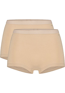 TEN CATE Basics women shorts (2-pack), dames Shorts middelhoge taille, beige
