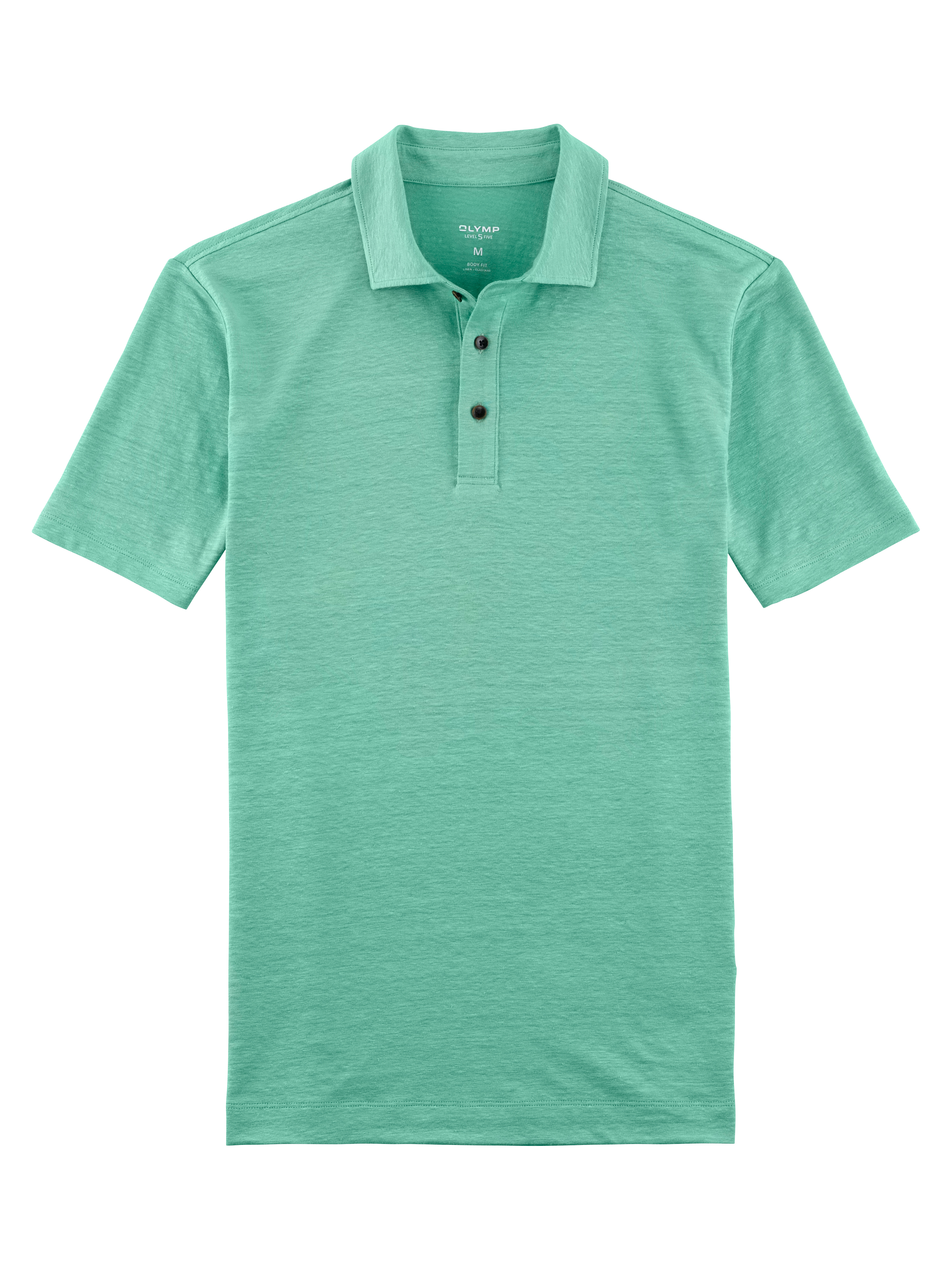 OLYMP Polo Level 5 Casual, slim fit polo, groen