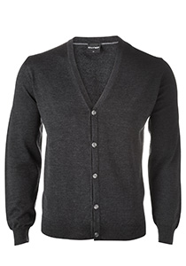 OLYMP modern fit vest wol, antraciet grijs