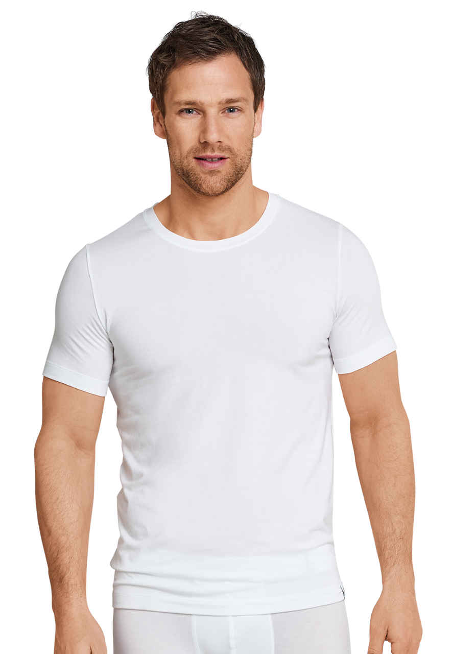 SCHIESSER Long Life Soft T-shirt (1-pack), heren shirt korte mouwen wit