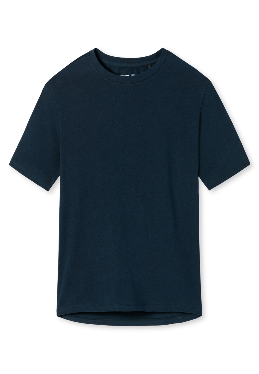 SCHIESSER Mix+Relax T-shirt, dames shirt korte mouwen donkerblauw