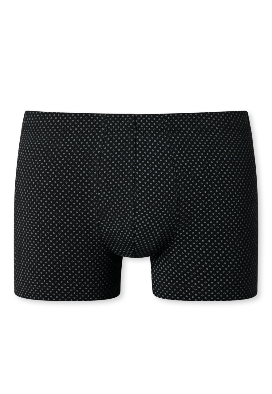 SCHIESSER Cotton Casuals boxer (1-pack), heren shorts zwart met patroon