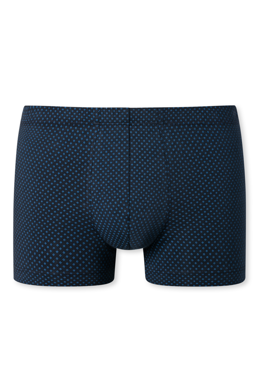 SCHIESSER Cotton Casuals boxer (1-pack), heren short met donkerblauw patroon